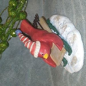 RUSS-"MERRILY WE TWEET ALONG", Holiday Bird Sculpture.